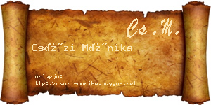 Csúzi Mónika névjegykártya