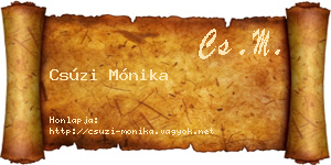 Csúzi Mónika névjegykártya